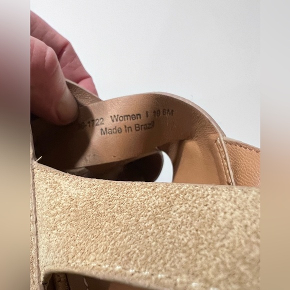 TRASK Taupe suede woven platform sandal‎ size 8. - Picture 10 of 10